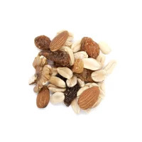 mix de frutos secos, almendra, nuez, pasas rubias y maní