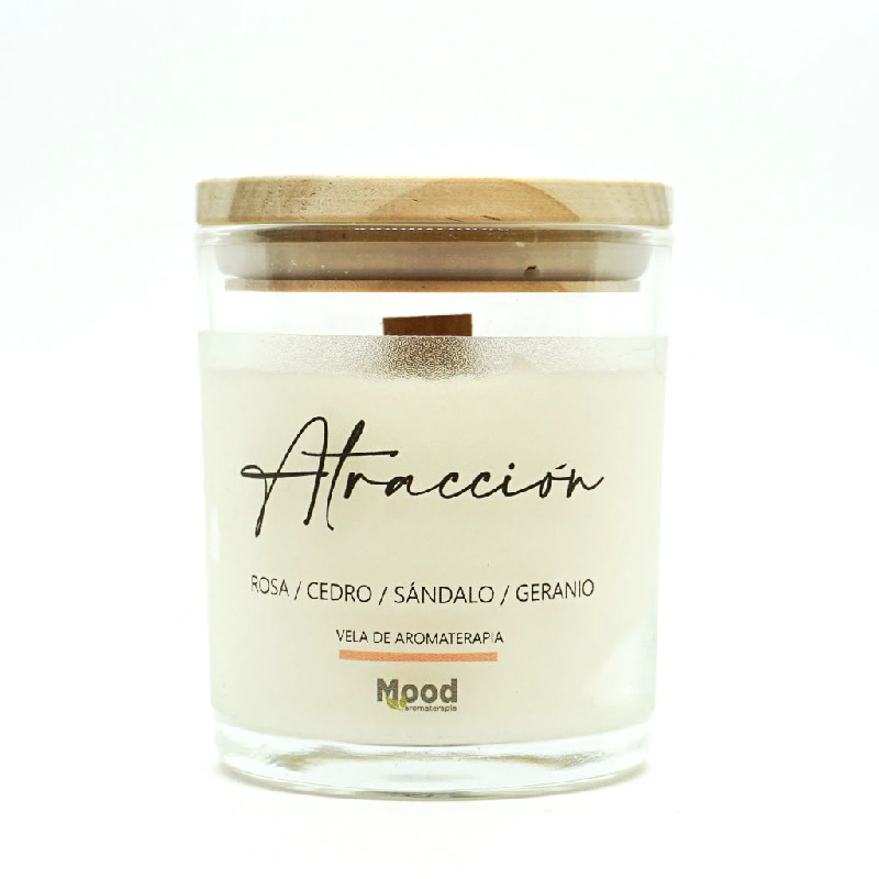 Vela cera de soja "Atracción" (190 ml) (Mood Aromaterapia)