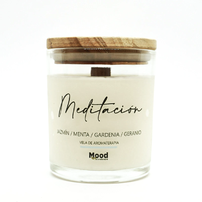 Vela cera de soja "Meditación" (190 ml) (Mood Aromaterapia)