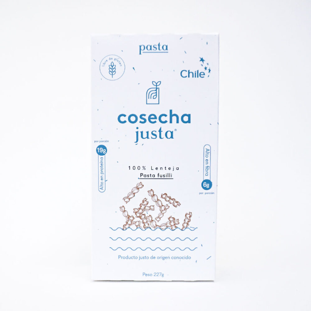 Pasta Fusilli Lenteja, 227 gr. - Cosecha Justa