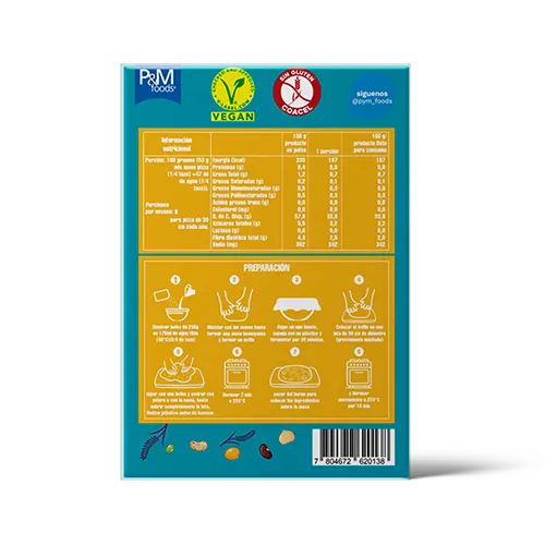 Mezcla Masa Pizza Instantánea, 500 gr. - P&M Foods