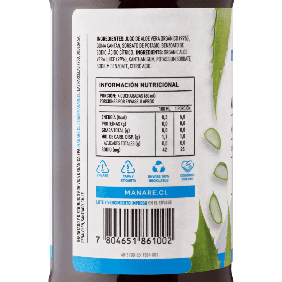 Aloe Vera Gel, 473 ml. – Manare