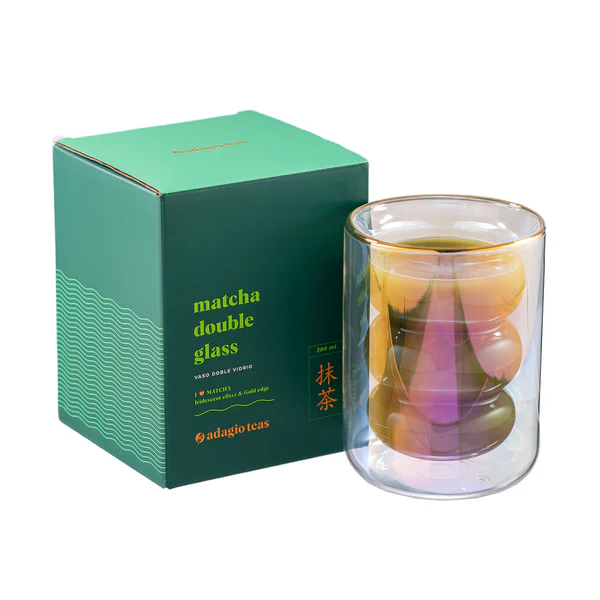 Vaso Doble Vidrio Matcha, 300 ml. - Adagio Teas
