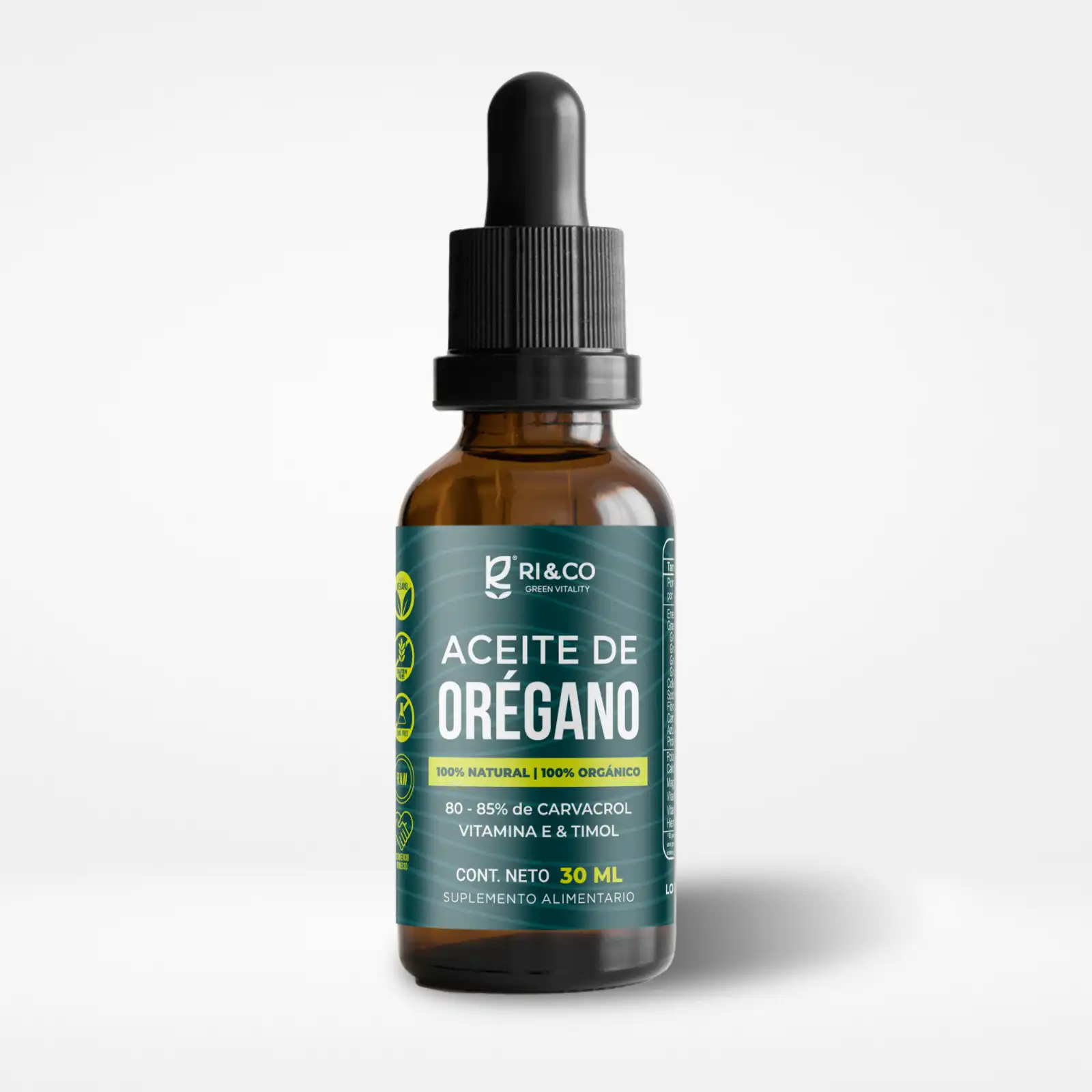 Aceite de Orégano Orgánico, 30 ml - Ri&Co