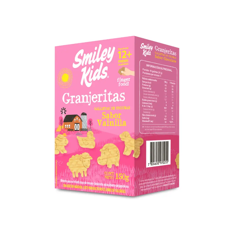 Smiley Kids Granjeritas, Sabor Vainilla, 150 g