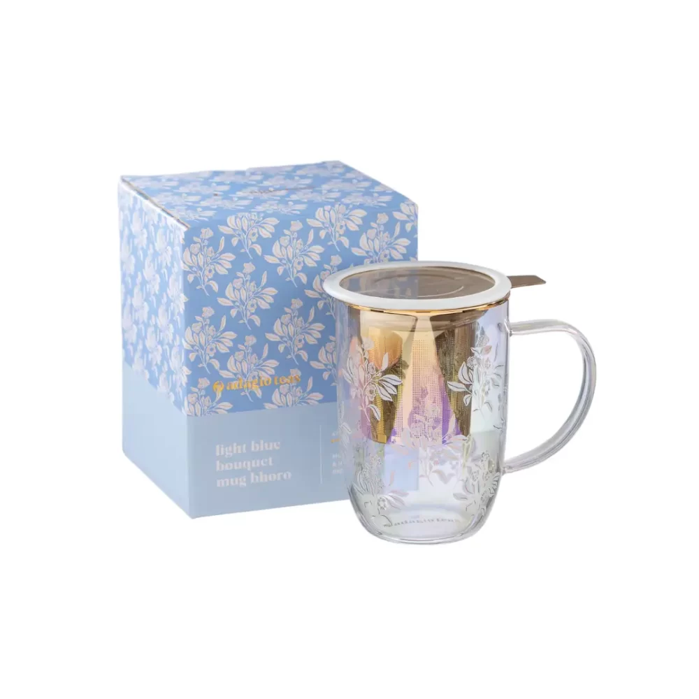 Mug/Taza Bhoro Light Blue Bouquet, 470 ml. - Adagio Teas