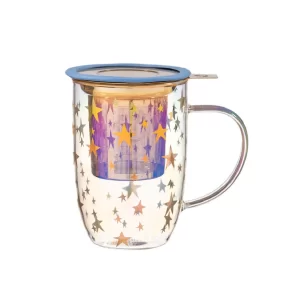 Mug/Taza Bhoro Gold Stars Iridescent, 470 ml. - Adagio Teas