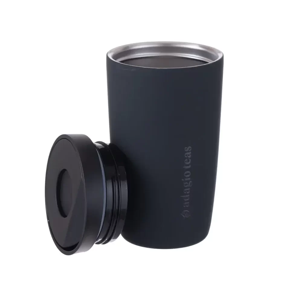 Vaso Tumbler Adventure Negro, 350 ml. - Adagio Teas