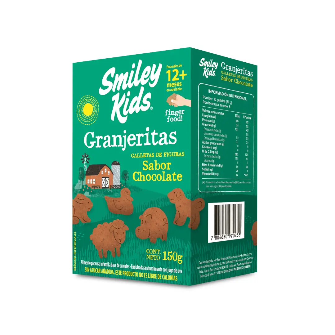 Smiley Kids Granjeritas, Sabor Chocolate, 150 g